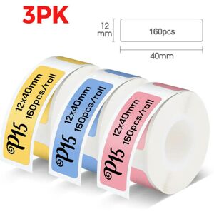 nobrand (3PK Color Label) P15 Thermal Label Printer Similar as D11 D110 D101 Mini Label nobrand (3PK Color Label) P15 Thermal Label Printer Similar as D11 D110 D101 Mini Label