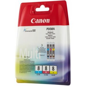 Canon 0621B029 (CLI-8) Ink cartridge multi pack, 3x13ml, Pack qty 3 Canon 0621B029 (CLI-8) Ink cartridge multi pack, 3x13ml, Pack qty 3