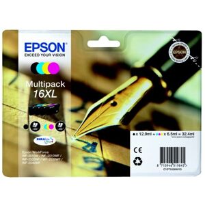 Epson C13T16364022 (16XL) Ink cartridge multi pack, 12,9ml + 3x 6,5ml, Pack qty Epson C13T16364022 (16XL) Ink cartridge multi pack, 12,9ml + 3x 6,5ml, Pack qty
