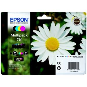 Epson C13T18064022 (18) Ink cartridge multi pack, 175pg + 3x180pg, 1x 5ml + 3x 3 Epson C13T18064022 (18) Ink cartridge multi pack, 175pg + 3x180pg, 1x 5ml + 3x 3