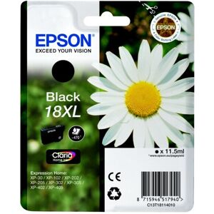 Epson C13T18114022 (18XL) Ink cartridge black, 470 pages, 12ml Epson C13T18114022 (18XL) Ink cartridge black, 470 pages, 12ml