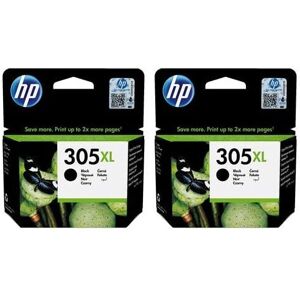 HP 3YM62AE 305XL High Yield Original Ink Cartridges, Black, Twin Pack HP 3YM62AE 305XL High Yield Original Ink Cartridges, Black, Twin Pack