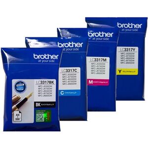 Brother LC3317 Value 4 Pack Black Cyan Magenta Yellow Ink Cartridge Brother LC3317 Value 4 Pack Black Cyan Magenta Yellow Ink Cartridge