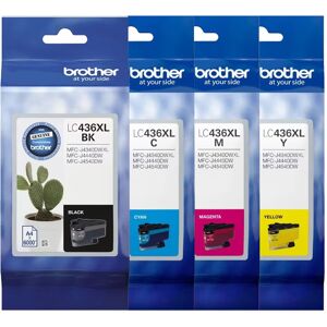 Brother LC436XL Black Cyan Yellow Magenta High Yield 4 Ink Cartridge Value Pack Brother LC436XL Black Cyan Yellow Magenta High Yield 4 Ink Cartridge Value Pack