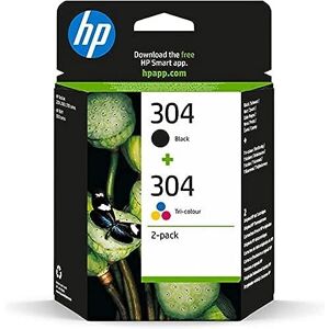 HP 304 Tri-colour and Black Original Ink Cartridge 3JB05AE, 2 Count (Pack of 1) HP 304 Tri-colour and Black Original Ink Cartridge 3JB05AE, 2 Count (Pack of 1)