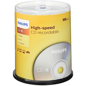 Philips CD-R 80MIN Blank Discs x 100 (700MB 52x Speed) Philips CD-R 80MIN Blank Discs x 100 (700MB 52x Speed)