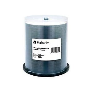 Verbatim cd-R 80min 700mb 52x Thermal Hub White Printable 100pk Spindle Verbatim cd-R 80min 700mb 52x Thermal Hub White Printable 100pk Spindle