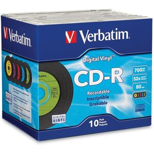 Verbatim CD-R Blank Discs 700MB 80min 52X Recordable Disc for Data and Music wit Verbatim CD-R Blank Discs 700MB 80min 52X Recordable Disc for Data and Music wit
