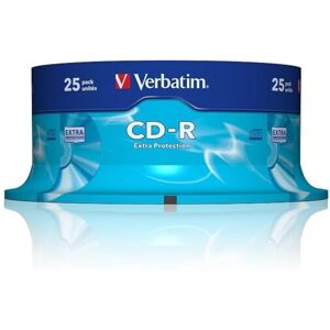 Verbatim 43432 25 Spindle Pack, Bulk Pack 25 x CD-R Blank Discs with Extra Prote Verbatim 43432 25 Spindle Pack, Bulk Pack 25 x CD-R Blank Discs with Extra Prote