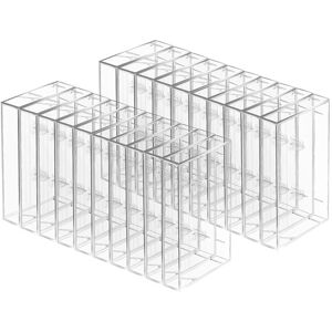 Unbranded 50-Pack Audio Cassette Storage Cases - Clear Plastic Cassette Tape Cases Box- Au Unbranded 50-Pack Audio Cassette Storage Cases - Clear Plastic Cassette Tape Cases Box- Au