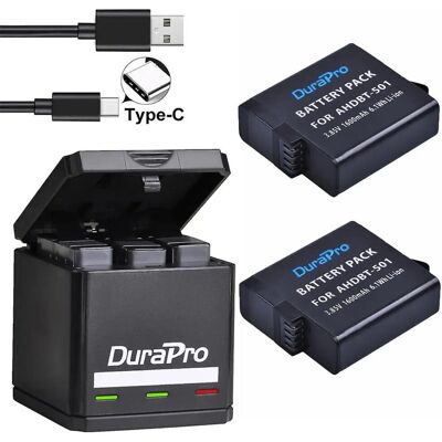 Kikidex (2 Battery Set, One size) Battery For GoPro Hero7 hero 5 Hero 6 Black + USB 3-Po Kikidex (2 Battery Set, One size) Battery For GoPro Hero7 hero 5 Hero 6 Black + USB 3-Po