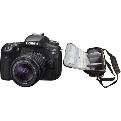 Canon EOS 90D (18-55mm f/3.5-5.6 Kit) with Kamkorda Bag Canon EOS 90D (18-55mm f/3.5-5.6 Kit) with Kamkorda Bag