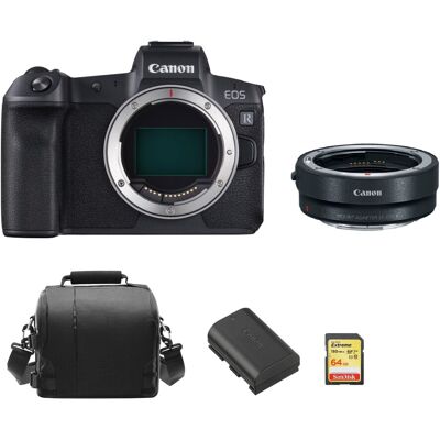 Canon EOS R Black + EF-EOS R Mount Adapter + 64GB SD card +Bag+LP-E6N Canon EOS R Black + EF-EOS R Mount Adapter + 64GB SD card +Bag+LP-E6N