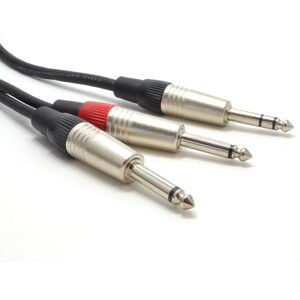 kenable 6.35mm Stereo Jack Plug to Twin Mono 6.35mm Jacks Audio Cable 3m kenable 6.35mm Stereo Jack Plug to Twin Mono 6.35mm Jacks Audio Cable 3m