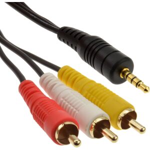 kenable 4 Pole 3.5mm Jack To 3 x RCA Composite & Stereo Audio Cable 2m kenable 4 Pole 3.5mm Jack To 3 x RCA Composite & Stereo Audio Cable 2m