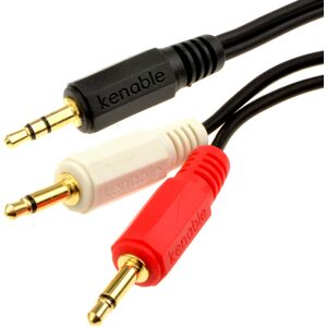 kenable 3.5mm Stereo Jack to Twin Mono 3.5mm Jack Plugs OFC Audio Cable 3m kenable 3.5mm Stereo Jack to Twin Mono 3.5mm Jack Plugs OFC Audio Cable 3m