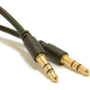 kenable Slimline PRO 3.5mm Jack to Jack Stereo Audio Cable Lead GOLD 0.3m kenable Slimline PRO 3.5mm Jack to Jack Stereo Audio Cable Lead GOLD 0.3m