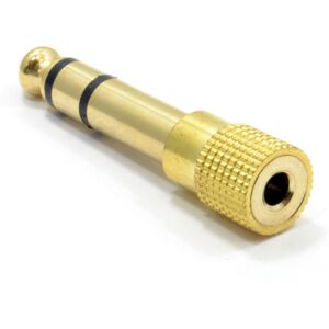 kenable 3.5mm Stereo Jack Socket to 6.35mm Stereo Male Plug Adapter Gold kenable 3.5mm Stereo Jack Socket to 6.35mm Stereo Male Plug Adapter Gold