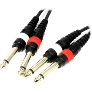 kenable PULSE 2x 6.35mm Male Mono Jack Plugs to Jacks Shielded Cable 1.5m kenable PULSE 2x 6.35mm Male Mono Jack Plugs to Jacks Shielded Cable 1.5m