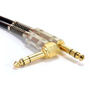 kenable GOLD Right Angle Stereo Balanced Jack 6.35mm Plugs Cable Lead 1m kenable GOLD Right Angle Stereo Balanced Jack 6.35mm Plugs Cable Lead 1m