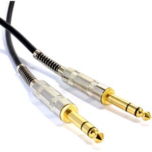 kenable GOLD Stereo Balanced Jack 6.35mm METAL Plugs Cable Lead Black 3m kenable GOLD Stereo Balanced Jack 6.35mm METAL Plugs Cable Lead Black 3m