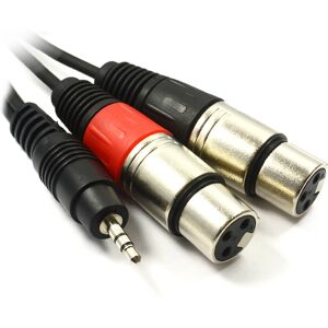 kenable Pulse 3.5mm Jack Plug to 2 x XLR Sockets For PC Stereo to Mixer 3m kenable Pulse 3.5mm Jack Plug to 2 x XLR Sockets For PC Stereo to Mixer 3m