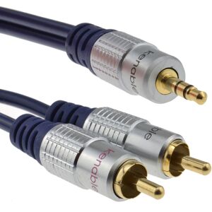 kenable Pure HQ OFC 3.5mm Stereo Jack to 2 RCA Phono Plugs Cable Gold 0.5m kenable Pure HQ OFC 3.5mm Stereo Jack to 2 RCA Phono Plugs Cable Gold 0.5m
