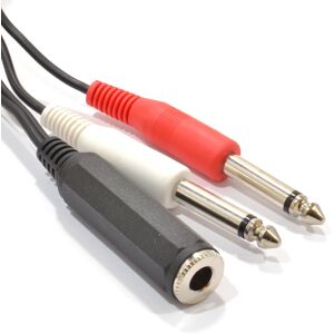 kenable 6.35mm Stereo Socket to Twin 6.35mm Mono Left & Right Jack Plugs Cable 5 kenable 6.35mm Stereo Socket to Twin 6.35mm Mono Left & Right Jack Plugs Cable 5