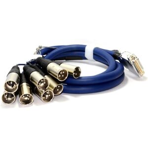 kenable 25 Pin D Sub Male to Eight XLR 3 Pin Plug Audio Cable Lead 2m kenable 25 Pin D Sub Male to Eight XLR 3 Pin Plug Audio Cable Lead 2m