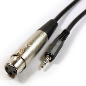 Loops 6m 3.5mm Jack Plug to 3 Pin XLR Female Cable Lead Laptop Microphone Audio Record Loops 6m 3.5mm Jack Plug to 3 Pin XLR Female Cable Lead Laptop Microphone Audio Record