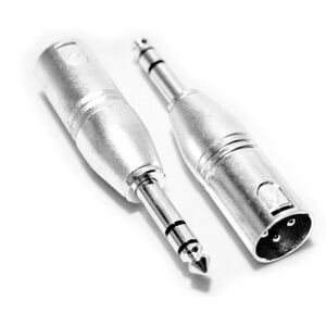 Loops 2x 6.35mm 1/4" Stereo Jack Plug To XLR 3 Pin Male Adapter Converter PA Audio Mic Loops 2x 6.35mm 1/4" Stereo Jack Plug To XLR 3 Pin Male Adapter Converter PA Audio Mic