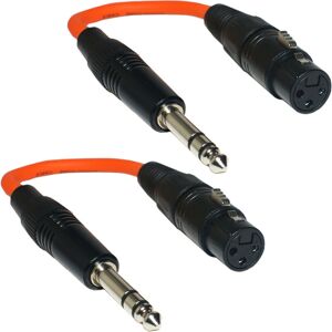 Loops 2x 6.35mm 1/4" Stereo Jack Plug To XLR 3 Pin Female Socket Adapter Cable Audio M Loops 2x 6.35mm 1/4" Stereo Jack Plug To XLR 3 Pin Female Socket Adapter Cable Audio M