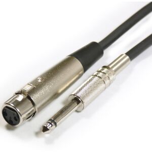 Loops 1m 6.35mm 1/4" Mono Jack Plug to XLR Female Cable 3 Pin Audio Microphone Lead Loops 1m 6.35mm 1/4" Mono Jack Plug to XLR Female Cable 3 Pin Audio Microphone Lead