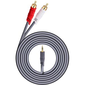 GreenZech (1.5M) 3.5mm to 2RCA Audio Cable 3.5mm HiFi Stereo RCA AUX Cable Y Splitter Cabl GreenZech (1.5M) 3.5mm to 2RCA Audio Cable 3.5mm HiFi Stereo RCA AUX Cable Y Splitter Cabl