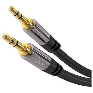 KabelDirekt Aux cable 2m 35mm audio cable designed in Germany with breakproof metal plug hea KabelDirekt Aux cable 2m 35mm audio cable designed in Germany with breakproof metal plug hea