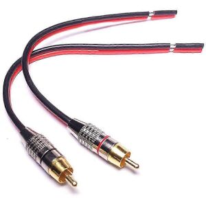 Unbranded Speaker cable adapter to RCA plugs, 2 channels (30 cm) Unbranded Speaker cable adapter to RCA plugs, 2 channels (30 cm)