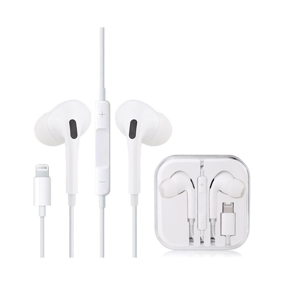 Unbranded 8 pin Earphones Bluetooth Wired for Apple iPhone with Mic and Volume