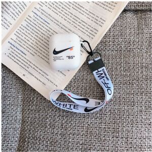Unbranded (White AirPods 1/2) With Lanyard Headphones Earphone Cases Off White Black Nike Unbranded (White AirPods 1/2) With Lanyard Headphones Earphone Cases Off White Black Nike