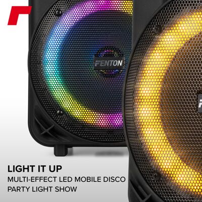 Fenton FT08LED MK2 8" Portable PA Speaker System with Wireless Handhel Fenton FT08LED MK2 8" Portable PA Speaker System with Wireless Handhel