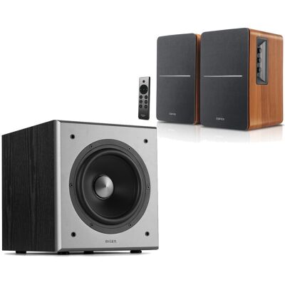 Edifier R1280DBs and T5 Subwoofer Active Speakers System Bluetooth PC/TV Maple Edifier R1280DBs and T5 Subwoofer Active Speakers System Bluetooth PC/TV Maple