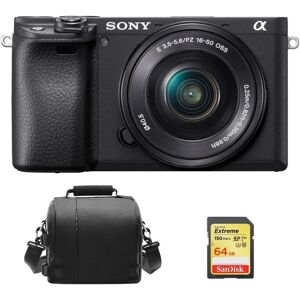 Sony A6400 Black KIT SEL 16-50MM F3.5-5.6 OSS Black + 64GB SD card+Bag Sony A6400 Black KIT SEL 16-50MM F3.5-5.6 OSS Black + 64GB SD card+Bag