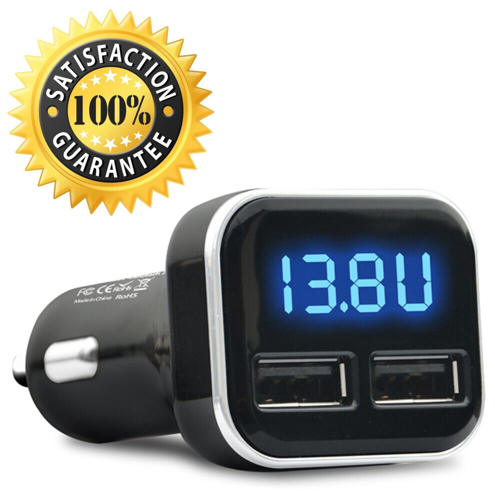 Dual USB Car Charger - Jebsens Top Rated Car Charger with Two USB Ports, 4.8A/24