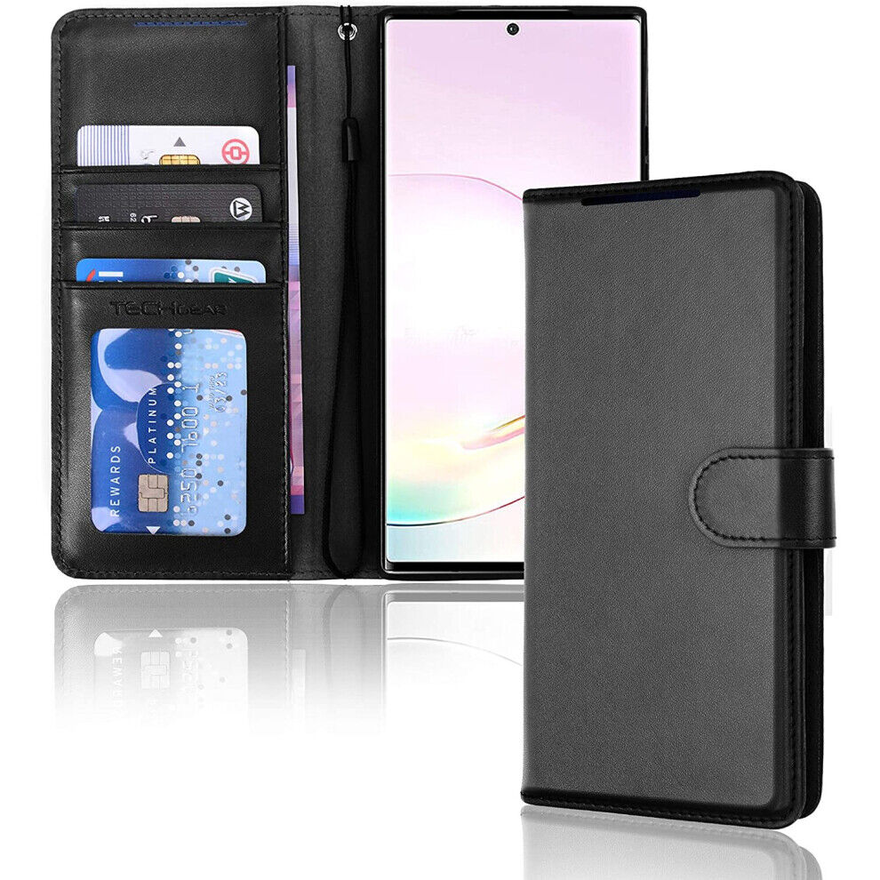 TECHGEAR Galaxy Note 20 Ultra Leather Wallet Case, Flip Protective Case Cover wi