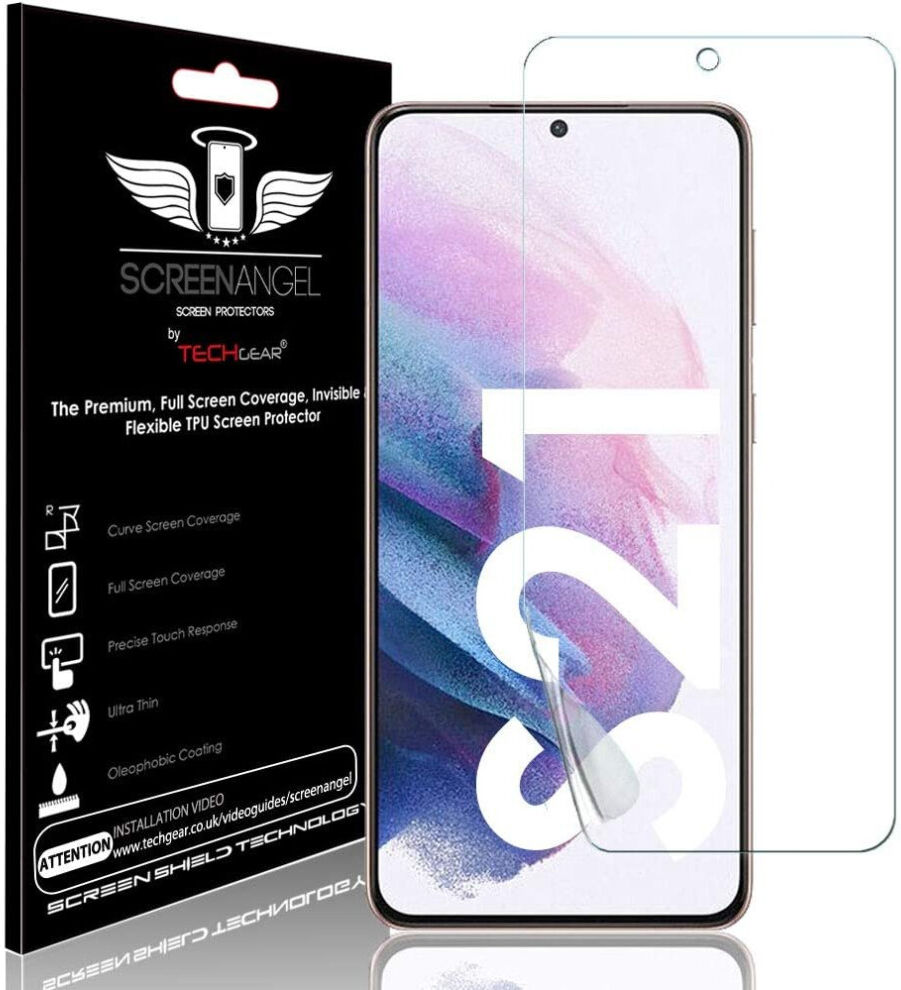 TECHGEAR Screen Protector fits Samsung Galaxy S21 [Screen Angel Edition][Case Fr