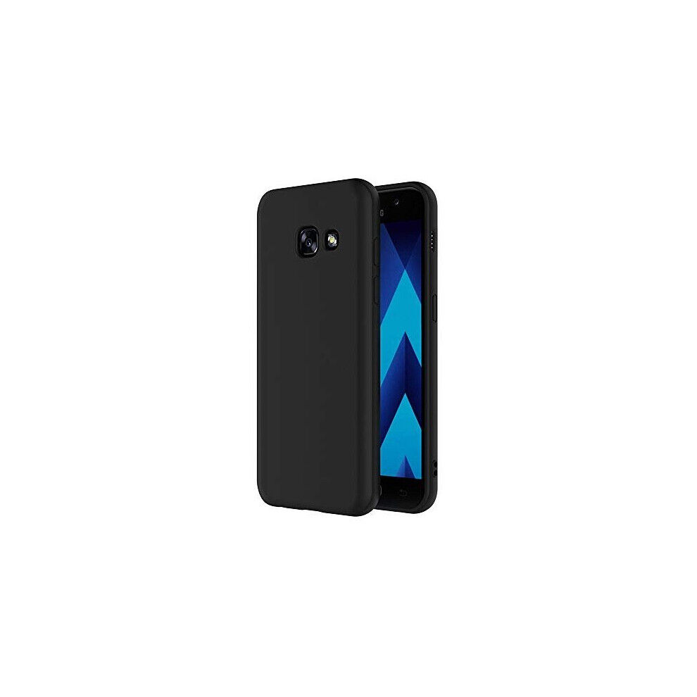 AICEK Samsung Galaxy A5 2017 Case, Black Silicone Cover for Galaxy A5 2017 Black
