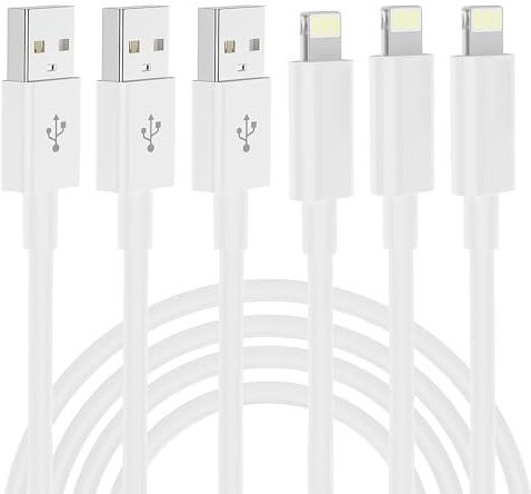 Nebite iPhone Charger Cable 3Pack 6FT/1.8M [Apple MFi Certified], Lightning Cable Fast