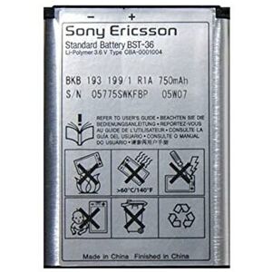 Sony BST-36 Battery - Lithium Polymer - 750 mAh - 3.6V - Battery Sony BST-36 Battery - Lithium Polymer - 750 mAh - 3.6V - Battery