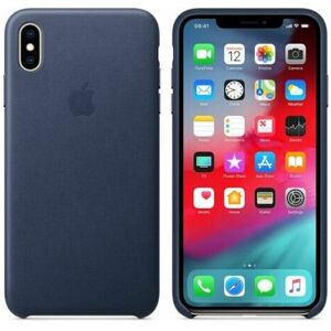 (Midnight Blue) Apple Leather Case for Apple iPhone XS Max Retail (Midnight Blue) Apple Leather Case for Apple iPhone XS Max Retail