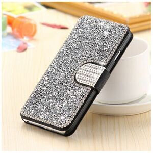 Unbranded (SILVER, FOR IPHONE 7 PLUS) Bling Rhinestone Diamond PU Leather Flip Wallet Case Unbranded (SILVER, FOR IPHONE 7 PLUS) Bling Rhinestone Diamond PU Leather Flip Wallet Case
