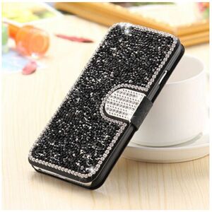 Unbranded (BLACK, FOR IPHONE 6/6S) Bling Rhinestone Diamond PU Leather Flip Wallet Case Co Unbranded (BLACK, FOR IPHONE 6/6S) Bling Rhinestone Diamond PU Leather Flip Wallet Case Co